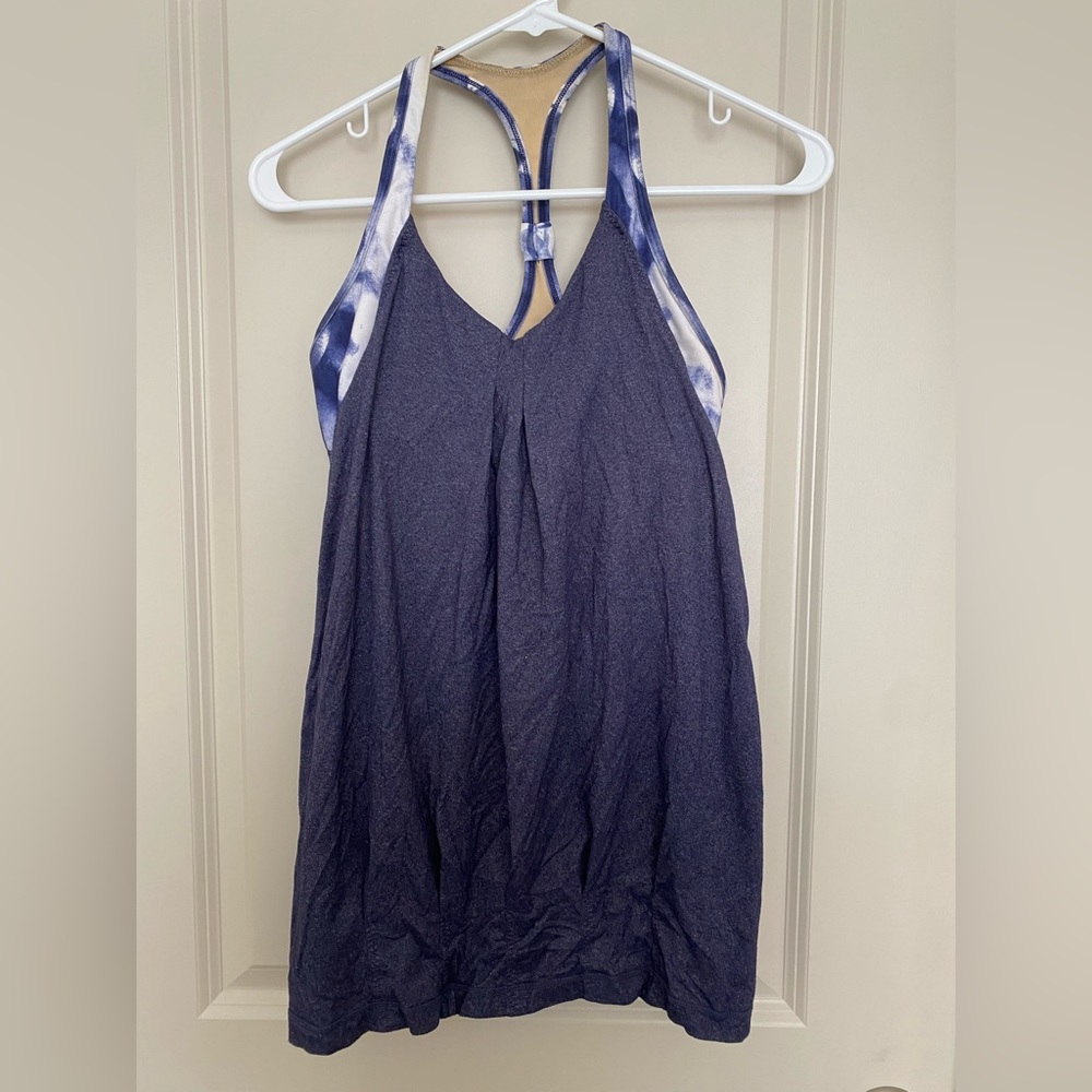 Lululemon No Limits Tank in Blue Tie Dye